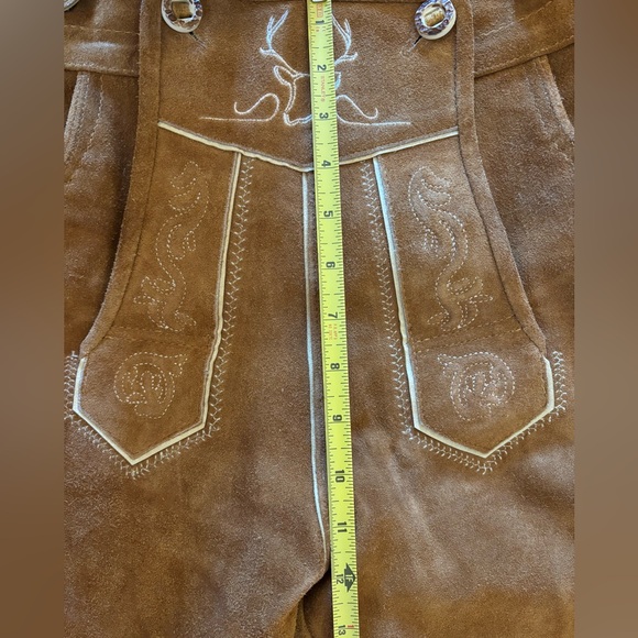 Brown Suede Lederhosen with Suspenders - Picture 7 of 9